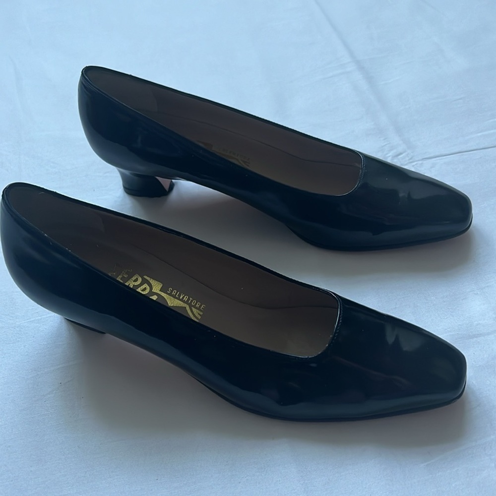 Salvatore Ferragamo Square Toe Pumps - Picture 8 of 11